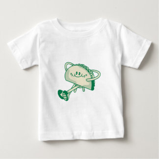 Schattig Wandelend Groen Taco Mascotte Karakter