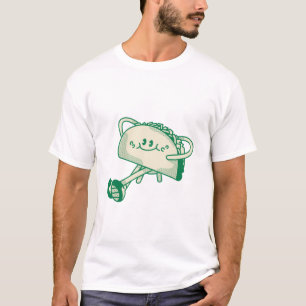 Schattig Wandelend Groen Taco Mascotte Karakter T-shirt