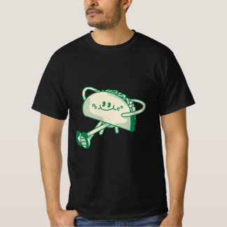 Schattig Wandelend Groen Taco Mascotte Karakter T-shirt