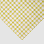 Schattig warm geel geruit patroon tissuepapier (Detail)