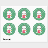 Schattig Warm & Kerstmis Knus IJsbeer Ronde Sticker (Vel)
