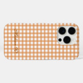 Schattig warm oranje geruit patroon Case-Mate iPhone case (Achterkant (horizontaal))