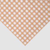 Schattig warm oranje geruit patroon tissuepapier (Detail)