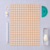 Schattig warm oranje geruit patroon tissuepapier (Craft)