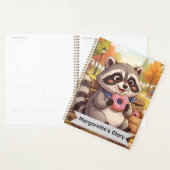 Schattig Wasbeer Eet Aardbeien Donut | Personalise Planner (Display)