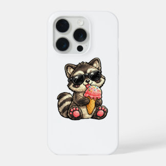 Schattig Wasbeer Met Ijs En Zonnebril iPhone 15 Pro Case