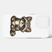 Schattig Wasbeer met Koffie – Knus Kawaii Dier Case-Mate iPhone Case (Achterkant (horizontaal))