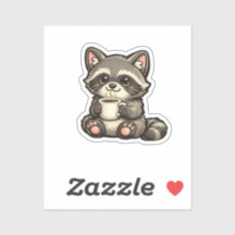 Schattig Wasbeer met Koffie – Knus Kawaii Dier