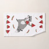 Schattig wasbeer met watermeloen bad handdoek (Handdoek)