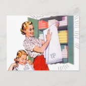 schattig  wasgoed briefkaart (Voorkant)