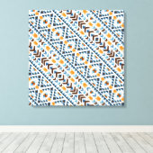 Schattig watercolor aztekenpatroon canvas afdruk (Insitu (Houten vloer))
