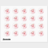 Schattig Watercolor Varken Ronde Sticker (Vel)