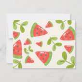 Schattig watermeloen patroon notitiekaartje (Achterkant)