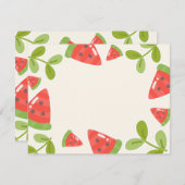 Schattig watermeloen patroon notitiekaartje (Voorkant / Achterkant)