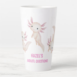 Schattig Waterverf Axolotl Vragen Persoonlijke Kin Latte Mok