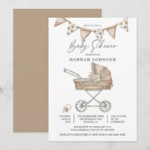 Schattig Waterverf Baby shower Genderneutraal Kaart (Voorkant / Achterkant)