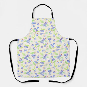 Schattig Waterverf Blauwebes Botanisch Patroon Schort