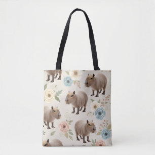 Schattig Waterverf Capybara Naadloos Patroon Tote Bag