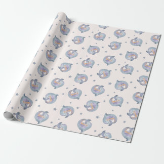 Schattig Waterverf Dolfijn en Sterren Naadloos Pat Cadeaupapier