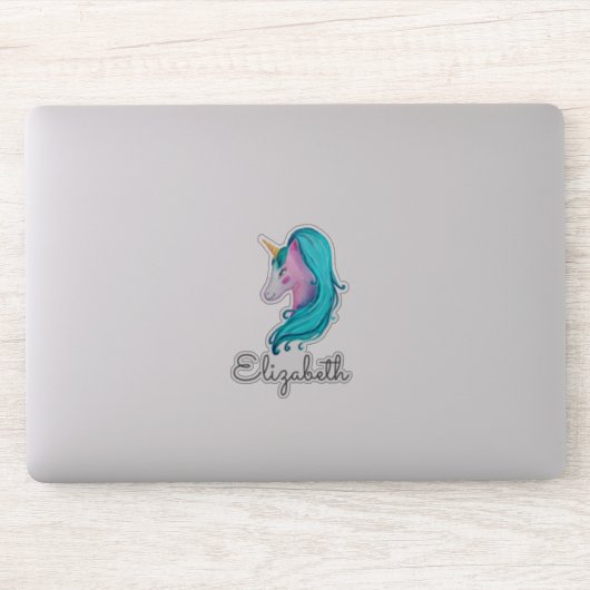 Schattig Waterverf Eenhoorn Sticker (Computer)