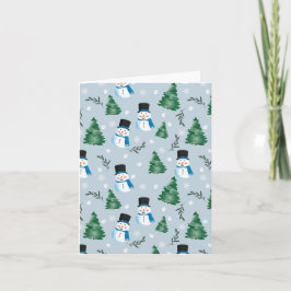 Schattig Waterverf Festief Sneeuwpatroon Kaart