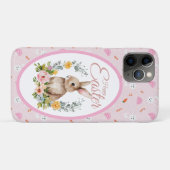 Schattig Waterverf Konijn Bloemenkranz Pasen Case-Mate iPhone Case (Achterkant (horizontaal))