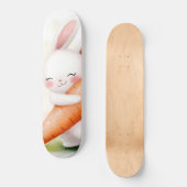 Schattig Waterverf Lente Konijn Wortel Persoonlijk Skateboard (Voorkant)