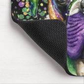 SCHATTIG WATERVERF MARDI GRAS AMERIKAANSE BULLDOG MUISMAT (Hoek)