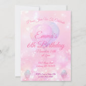 Schattig waterverf meisje verjaardag kaart (Achterkant)