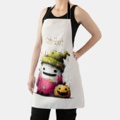 Schattig Waterverf Patchwork Geest Halloween Schort (Insitu)