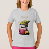 Schattig Waterverf Patchwork Geest Halloween T-shirt (Voorkant)