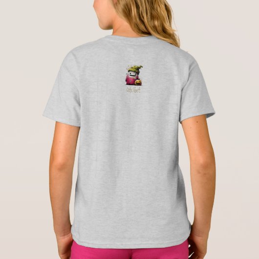 Schattig Waterverf Patchwork Geest Halloween T-shirt (Achterkant)