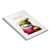 Schattig Waterverf Patchwork Spook Halloween Notitieboek (Rechterzijde)