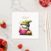 Schattig Waterverf Patchwork Spook Halloween Servet (Insitu)