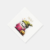 Schattig Waterverf Patchwork Spook Halloween Servet (Hoek)