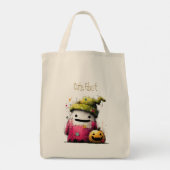 Schattig Waterverf Patchwork Spook Halloween Tote Bag (Achterkant)