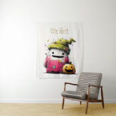 Schattig Waterverf Patchwork Spook Halloween Wandkleed (In situ)