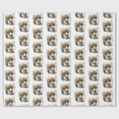 Schattig Waterverf Spring Mouse inpakpapier (Vlak)