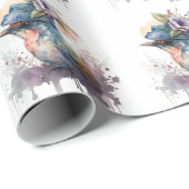 Schattig Waterverf Vogelinpakpapier Cadeaupapier (Rol Hoek)