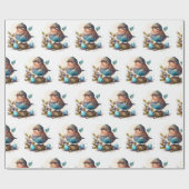 Schattig Waterverf Vogelinpakpapier Cadeaupapier (Vlak)