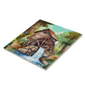 schattig waterwiel Land Tegeltje (Zijkant)