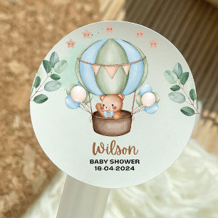 schattig we kunnen bijna niet wachten baby shower ronde sticker