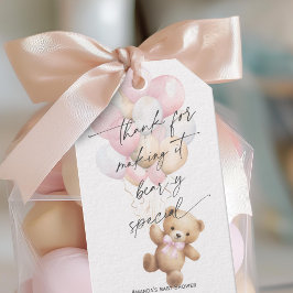 Schattig We kunnen bijna niet wachten, Roze babysh Cadeaulabel