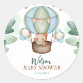 schattig we kunnen haast niet wachten baby shower ronde sticker (Voorkant)