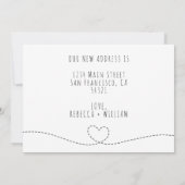 Schattig We Zijn Verhuisd Modern Hart Papieren Vli Aankondiging (Achterkant)