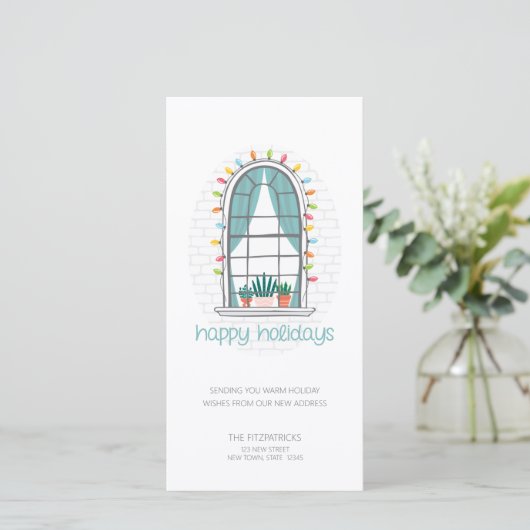 Schattig We Zijn Verhuisd Nieuw Huis Flat Vakantie (Staand voorkant)