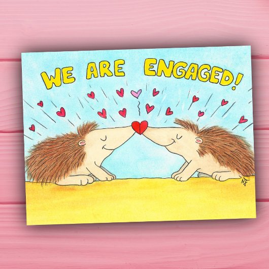 Schattig "We zijn verloofd! " Briefkaart