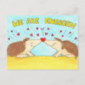 Schattig "We zijn verloofd! " Briefkaart (Voorkant)