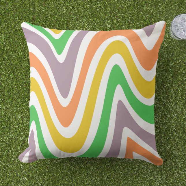 Schattig weef schattig patroon kleurrijke zomer buitenkussen (Gras)