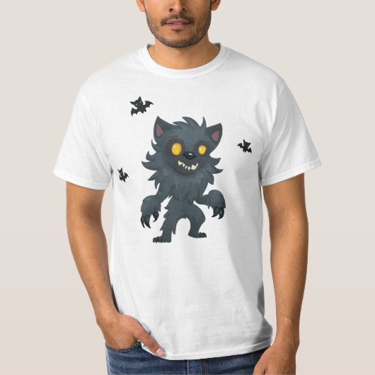 Schattig weerwolf Halloween T-shirt (Voorkant)